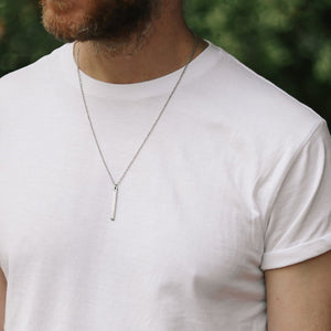 men necklace stainless steel Necklace Women Men Simple Long Chain Rectangular pendant Necklace Statement Couples Choker Gifts