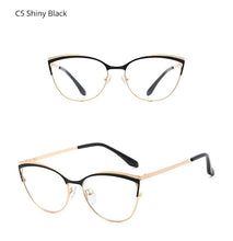 Load image into Gallery viewer, Ralferty Retro Glasses Frame For Women Anti Blue Myopia Prescription Optic Women&#39;s Glasses Decorative Cat Eye Frames oculos