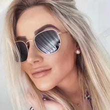 Load image into Gallery viewer, New Vintage Gold Sunglasses Men Square Metal Frame Silver Brown Black Small Sun Glasses Female Unisex Summer Style Shades