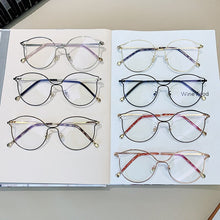 Load image into Gallery viewer, Cat Eye Glasses Frames Women Trendy Myopia Frame Rose Gold Optical Eyeglasses for Ladies Spectacles