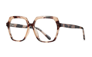 Plastic Titanium Glasses Frames Polygon Anti Blue Men Women Optical Fashion Computer Glasses
