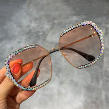Load image into Gallery viewer, Trending Products  Oversized Women Sunglasses Women Luxury Rhinestone Square SunGlasses Clear Lens  Sunglasses VintageShades
