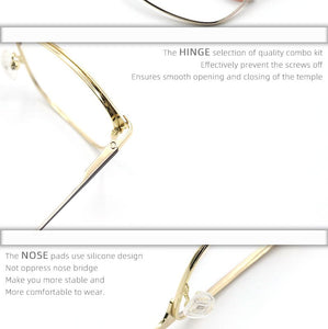Vintage rectangle cat eye optical prescription metal eyeglasses frames diopters clear fake glasses women vintage