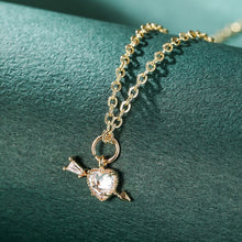 Load image into Gallery viewer, Romantic Sweet Cute Colorful Heart Shape Pendant Link Chain Necklaces for Women And Girls Wedding Engagement Accessories Jewelry