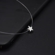 Load image into Gallery viewer, Female Transparent Fishing Line Necklace Silver Color Invisible Chain Necklace For Women Rhinestone Choker Necklace Collier