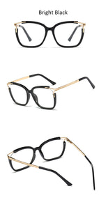 Eyeglasses Square glasses woman  fashion Clear lens Optical glasses frame women Metal Legs female oculos