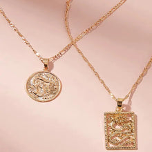 Load image into Gallery viewer, Bohemia Portrait Alloy Gold Coin Pendant Necklaces For Women Vintage Rose Fashion Long Necklace 2020 Jewelry Gifts