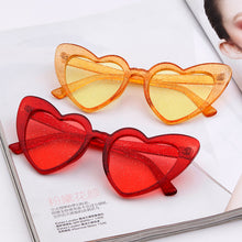 Load image into Gallery viewer, Trending Cat Eye Sunglasses Big Heart Popular Heart Sharp flash of light Glitter Pink Glasses High Quality Shades for Female