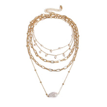 Load image into Gallery viewer, Bohemian Multi Layer Imitation Pearl Tassel Choker Necklace Collar Statement Pendant Necklace for Women Jewelry