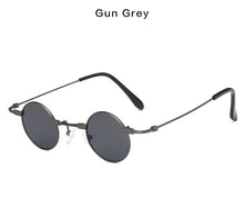 Load image into Gallery viewer, Small Round Sunglasses Women Men UV400 Metal Brand Designer Punk Sun Glasses Steampunk Vintage Goggles Black Shades