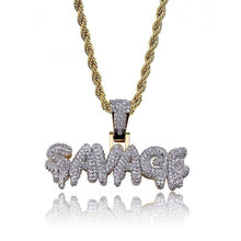 Carica l&#39;immagine nel visualizzatore di Gallery, Bling Bling Savage Letter Necklace &amp; Pendant Shiny Ice Out Link Chain Necklace With Tennis Chain Choker Hip Hop Jewelry For Men