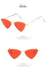 Load image into Gallery viewer, Small Triangle Cat Eye Sunglasses Women Vintage  Sun Glasses Female Ladies Cateyes Sunglass 2022 Retro Glasses