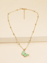 Carica l'immagine nel visualizzatore di Gallery, Korean Blue Gradient Butterfly Necklace for Women Girls Silver Color Rainbow Butterflies Pendant Choker Necklaces Jewelry Gift
