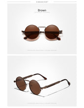 Load image into Gallery viewer, High Quality Gothic Steampunk Sunglasses Polarized Men Women Brand Designer Vintage Round Metal Frame Sun Glasses