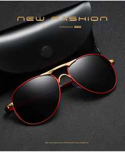 Luxury Brand  Polarized Sunglasses Men Women Gradient Lens Alloy metal frame Round Sun glasses Pilot Driving