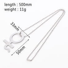 Carica l&#39;immagine nel visualizzatore di Gallery, 100% Stainless Steel Female Symbol Internet Girl She Devil Igirl Choker Necklace for Women Heavy Gothic Streetwear Chain Jewelry