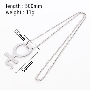100% Stainless Steel Female Symbol Internet Girl She Devil Igirl Choker Necklace for Women Heavy Gothic Streetwear Chain Jewelry