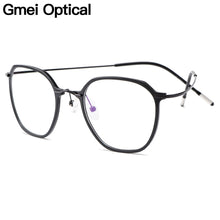 Load image into Gallery viewer, Gmei Optical Brand Designer Square Black Men&#39;s Eyeglasses Frames Ultralight Plastic TR90 Full Rim Women&#39;s Glasses Frame H8014
