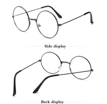 Load image into Gallery viewer, Vintage Round Metal Frame  Personality College Style Clear Lens Eye Glasses Frames blue-light eye protection mobile phone game