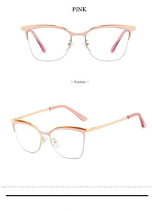 2022 Fashion Square Anti-blue Glasses Frame Women Vintage Metal Optical Transparent Eyeglasses Female No Degree Oculos Feminino