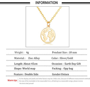 Collana con mappa del mondo Ciondolo con mappa in oro Girocollo con mappa del mondo Girocollo con stella Crescent Moon Collane per donna Gioielli Boho multistrato 