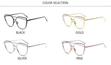 Load image into Gallery viewer, Cateye Glasses For Women 2022 Optical Eyewear Metal Frame Eyeglasses Retro Okulary Women Luxury Blue Light Gafas De Mujer