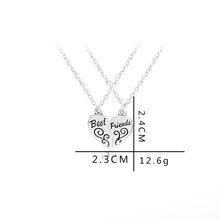 Carica l&#39;immagine nel visualizzatore di Gallery, Fashion Best Friends Honey Love Couple Pendant Necklace 2 Pcs/ Set Rainbow Broken Heart BFF Good Friends Friendship Jewelry Gift