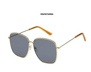 2022 Fashion Metal Women Sunglasses Mirror Classic Large frame Retro Street Beat Glasses Travel Oculos De Sol UV400