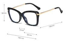 Load image into Gallery viewer, anti blue light glasses Transparent Square Optical computer glasses women Brand blue light  Big frame Clear Cat eye women&#39;s