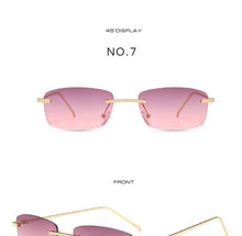 Load image into Gallery viewer, Rimless Sunglasses Women Small Frame Square Sun Glasses Women Luxury Brand Designer Sunglasses for Women Gafas De Sol
