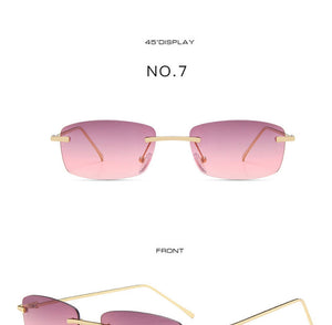 Rimless Sunglasses Women Small Frame Square Sun Glasses Women Luxury Brand Designer Sunglasses for Women Gafas De Sol