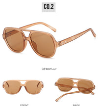 Carica l'immagine nel visualizzatore di Gallery, Luxury Sunglasses Women Classic Yellow Lens Square Sun Glasses Female Vintage Round Sunglass Goggles Lady Outdoor Beach Eyewear