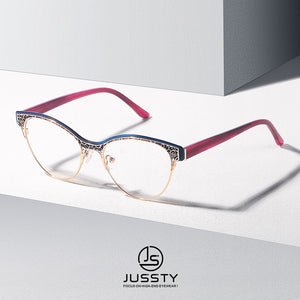 Luxury Retro Cat Eye Optical Glasses Frame Women Carved Design Acetate Myopia Eyeglasses Frame Ladies Prescription Spectacles