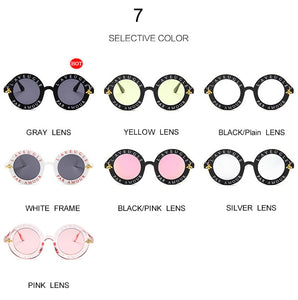 Retro Round Sunglasses Women Luxury Brand Designer Bee Frame Circle Sun Glasses Fashion Female Eyewear Oculos De Sol