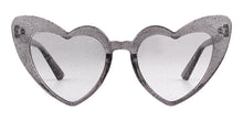 Load image into Gallery viewer, Trending Cat Eye Sunglasses Big Heart Popular Heart Sharp flash of light Glitter Pink Glasses High Quality Shades for Female