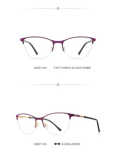 Women Cat Eye Glasses Half Frame Ladies Fashion Trending Eyewear Myopia Prescription Optical Eyeglasses