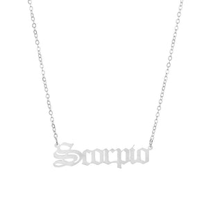 2020 New Constellation Zodiac Necklaces Jewelry for Women Antique Style Designed Letter Taurus Aries Necklaces Collier