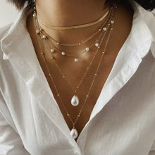 Load image into Gallery viewer, Bohemian Multi Layer Imitation Pearl Tassel Choker Necklace Collar Statement Pendant Necklace for Women Jewelry