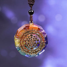 Load image into Gallery viewer, Orgonite Pendant Sri Yantra Necklace Sacred Geometry Chakra Energy Necklace Meditation Jewelry