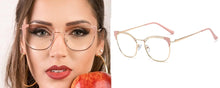 Load image into Gallery viewer, 2022 New Fashion Oversized Cat Eye Glasses Frame Women Brand Optical Anti-blue Eyeglasses Female Oculos Feminino Spectacles