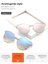 Load image into Gallery viewer, Vintage Cat Eye Sunglasses Shades For Women Trendy Retro Sun Glasses Women Mirror Eyewear Metal Frame UV400 Oculos