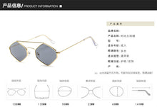 Load image into Gallery viewer, Fashion Diamond Sunglasses Women Retro Metal Double Beam Wild Eyeglasses Polygonal Ocean Glasses