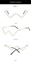 Carica l&#39;immagine nel visualizzatore di Gallery, tregnuo 2022 Triangle Glasses Women Cat Eye Glasses Frame Handmade Rhinestones Personalized Metal Glasses Frame