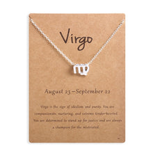 Carica l&#39;immagine nel visualizzatore di Gallery, Men Women 12 Horoscope Zodiac Sign Gold Pendant Necklace Aries Leo 12 Constellations Jewelry Kids Christmas Gifts 19NOV91