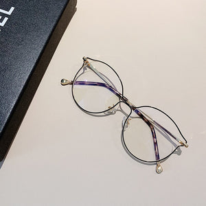 Cat Eye Glasses Frames Women Trending Myopia Frame Transparent Optical Spectacles Rose Gold Fake Eyeglasses