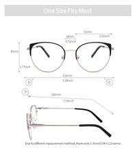 Load image into Gallery viewer, Metal Glasses Frame Women New Fashion Cat Eye Round Glasses Vintage Optical Eyewear Myopia Alloy Prescription Eyeglasses