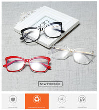 Load image into Gallery viewer, Frame Women's Glasses Transparent Vintage Cat Eye Rivet Female Glasses Metal Women's Eyeglasses With Frame