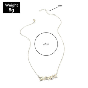 High Quality 2020 New Fashion Jewelry Gold Babygirl Letter Necklace Name Pendants Lovely Gift for the Mom