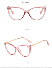 Load image into Gallery viewer, TR90 Comfortable Cat Eye Eyeglasses Frame Women  Vintage Spring Hinge Optical Frame