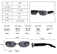 Load image into Gallery viewer, Ins Popular Fashion Small Rectangle Women Luxury Sunglasses Brand Designer Vintage Punk Men Sun Glasses Shades UV400